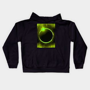 Yellow Solar Eclipse Kids Hoodie